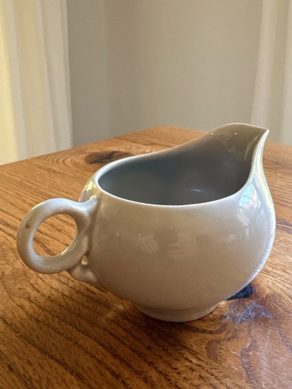 Vintage Dove Gray Ballerina Universal Potteries Creamer with Handle